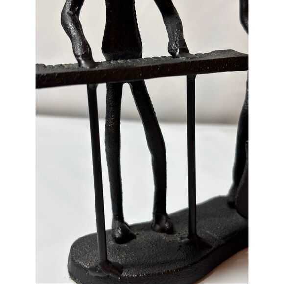 Metal Art Brutalist Sculpture of Jazz Band Musicians Saxophone Keyboard Double B - Picture 3 of 13